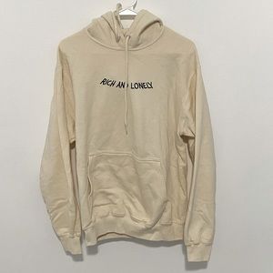 Rich and Lonely Cream Hoodie